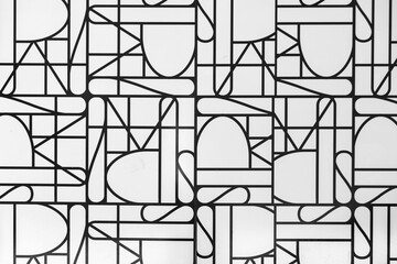 Formas y líneas sobre fondo blanco