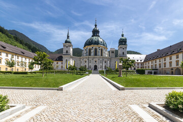 Benedictine monastery from Ettal village, Bavaria, Germany