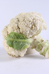fresh cauliflower isolared white background