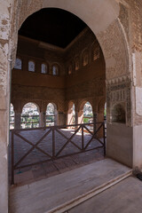 a beautiful sunny day in Granada, Spain at the Alhambra historical building 