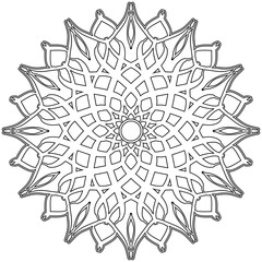 Mandala art ornament, for various coloring books