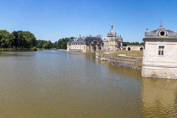 Fototapeta premium Chantilly city with its parks, stables and castle