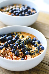 Blueberry and Wheat Flakes Breakfast Bowl