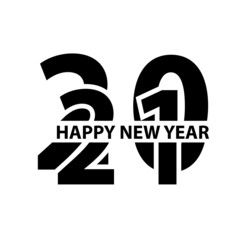 Happy new year 2021 vector background. Cover of card for 2021