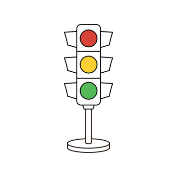 recommend clip art: Traffic signal light outline vector icon