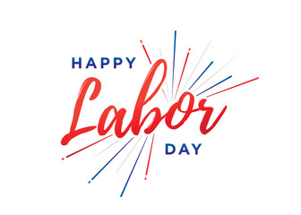 Happy Labor Day Holiday Vector Text for posters, flyers, marketing, social media, greeting cards, advertisement