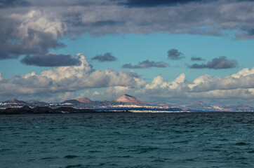 Lanzarote shrouded in clouds - Seascape of the Canary Islands