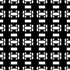 Fototapeta premium Seamless surface pattern design with blocks. Geometric image. Rectangle slabs illustration. Repeated figures ornament background. Ethnic mosaic motif. Embroidery wallpaper. Digital paper. Vector art.