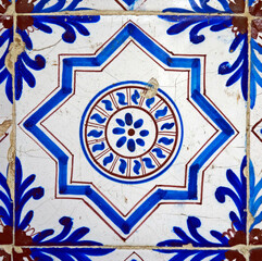 Ancient tile detail, Brazil
