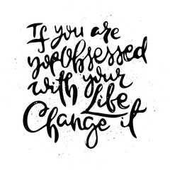 Obraz premium Motivational phrase. Hand drawn ornate lettering. Hand drawn doodle print