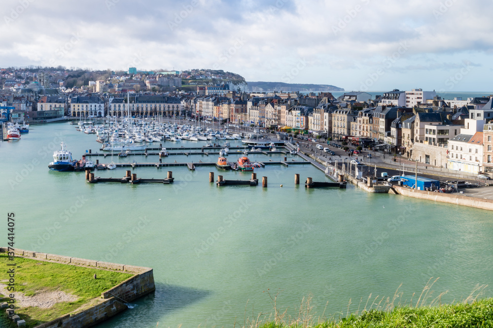 Wall mural Dieppe City from Normandy, France