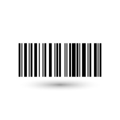 Realistic bar code icon. A modern simple flat barcode. Marketing, the concept of the Internet.