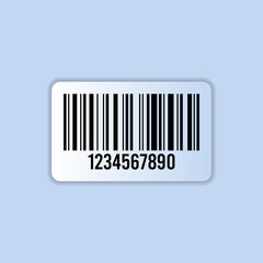 Realistic bar code icon. A modern simple flat barcode. Marketing, the concept of the Internet.
