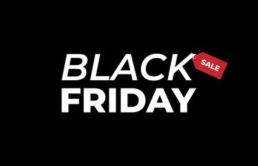Black Friday inscription for sale and discount, template for your banner or poster.