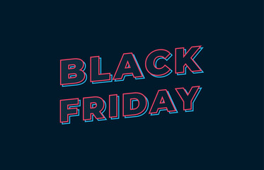 Black Friday inscription for sale and discount, template for your banner or poster.