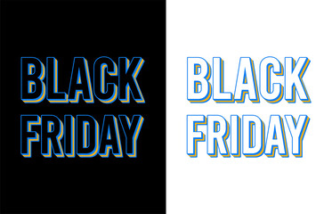 Black Friday inscription for sale and discount, template for your banner or poster.