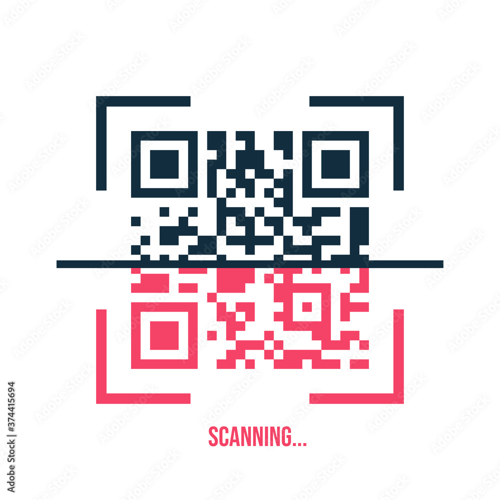 Poster qr code icon in trendy flat style isolated on white background. symbol for your web site design, log