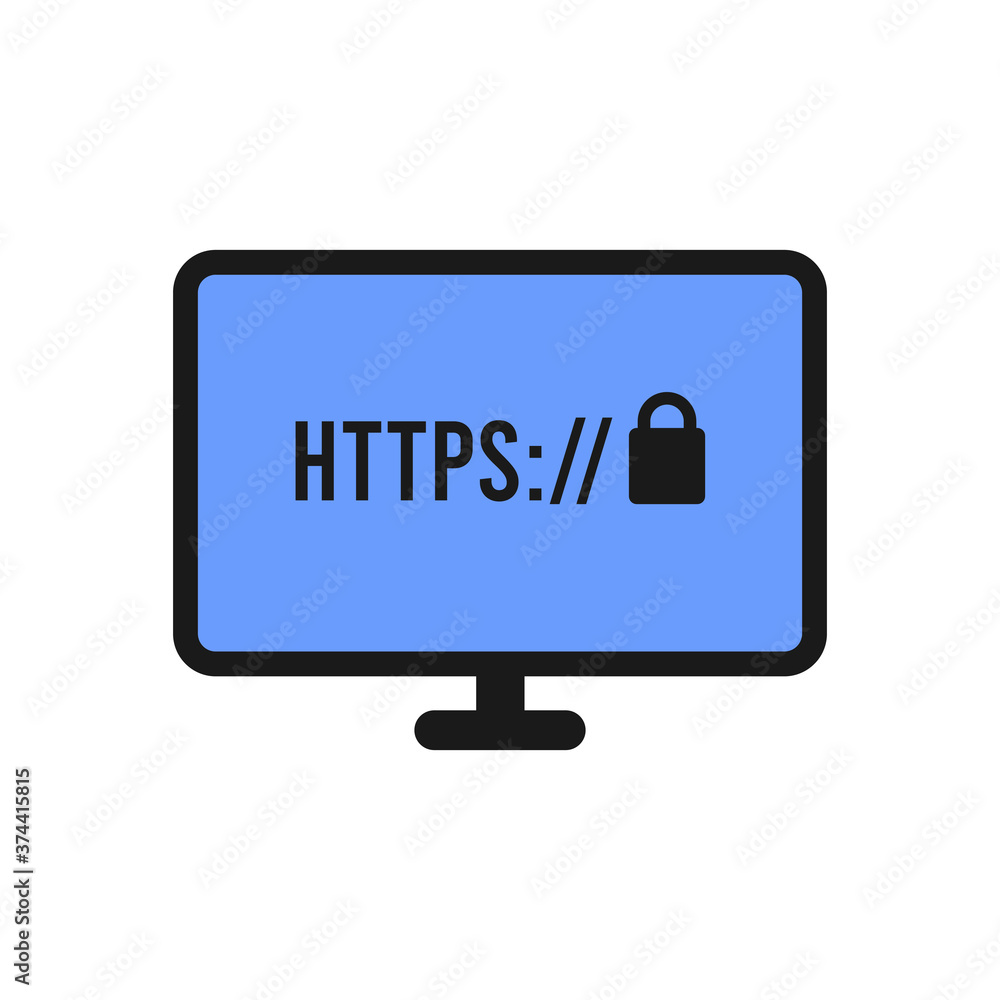 Poster https protocol. safe and secure web sites on the internet. ssl certificate for the site. advantage t