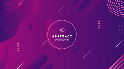 Purple modern background, Dynamic and wave shapes composition. Suitable for web banner, landing page, wallpaper, poster and many more