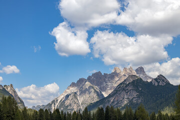 Fototapeta premium View of the Three Peaks in the Dolomites