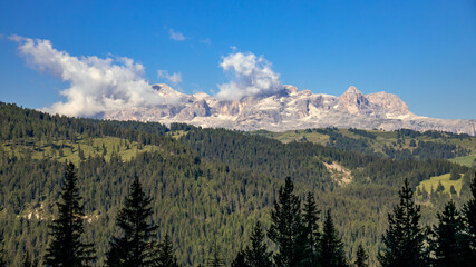 View of the Dolomites near Colfosco, South Tyrol, Italy