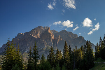 Naklejka na ściany i meble View of the Dolomites near Colfosco, South Tyrol, Italy