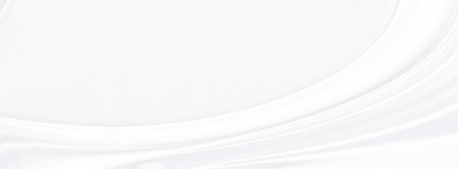 White gray satin texture that is white silver fabric silk panorama background with beautiful soft blur pattern natural.
