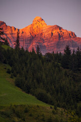 Obraz premium View of the Cier Peaks near Colfosco in Italy