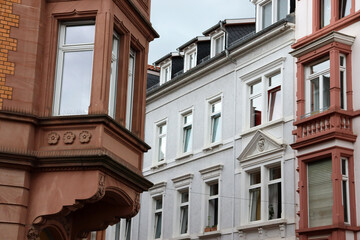Altbaufassaden in Heidelberg, Deutschland