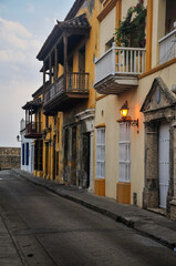empty Cartagena street, Colombia