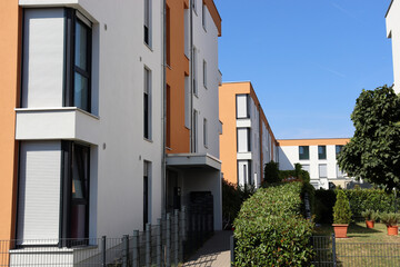 Fototapeta na wymiar Siedlung, Häuser, Moderner Wohnungsbau, Heidelberg, Deutschland