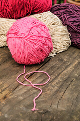 pink yarn ball