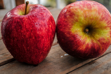 fresh red apples