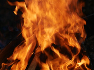 the texture of the flames