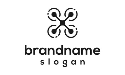 Simple technology logo design vector