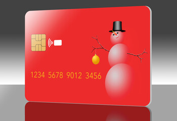 This is a holiday season gift card with a Christmas, winter, design. It is a pre-paid card that can be given as a gift.