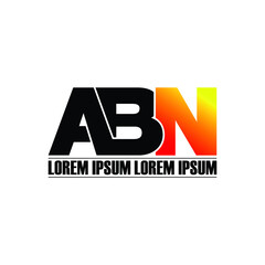 ABN letter monogram logo design vector
