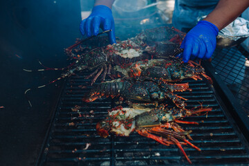mariscos a la parrilla