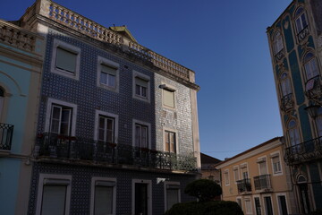 Buildings in Caldas da Rainha, city of Portugal. Europa