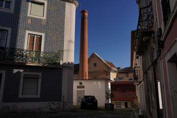 Fototapeta premium Buildings in Caldas da Rainha, city of Portugal. Europa