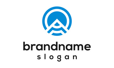 Initial A logo design vector