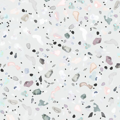 Terrazzo Texture Vector. Flooring Seamless Pattern