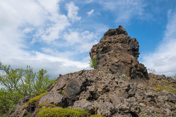 Dimmuborgir nature reserve in Myvatn area in Iceland