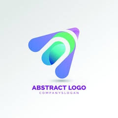 arrow gradient logo concept