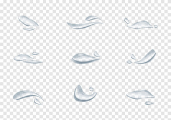 realistic water drop vectors isolated on transparency background ep47