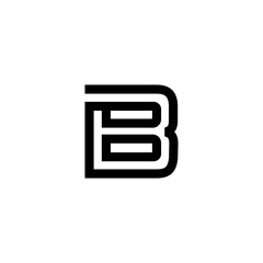 initial letter line stroke logo modern