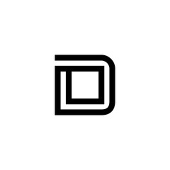 initial letter line stroke logo modern