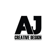 Letter AJ modern logo design vector