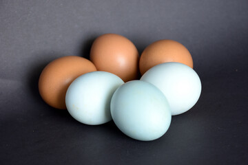 eggs on black