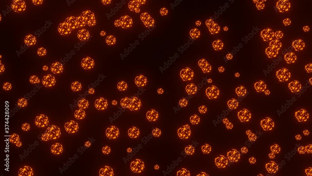 Aufkleber hd video of 3d abstract wire texture sphere shape plasma ball animated on the black background from 